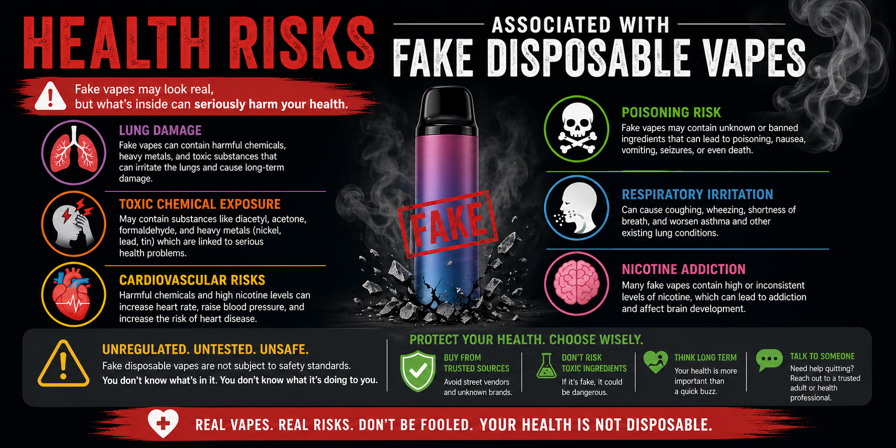 Health Risks on Counterfeit Disposable Vapes