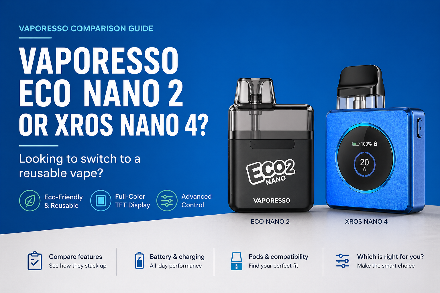 Vaporesso Eco Nano 4 or Xros Nano 4